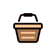 Shopping Basket Cart Icon Vector Template