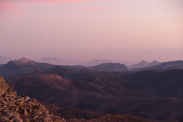 sunrise in sardinia mountains ascending punta la marmora