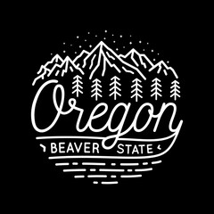 Oregon vector design template. Transparent background. Vector illustration.