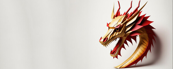 Chinese New Year - Dragon with copyspace (Generative Art)