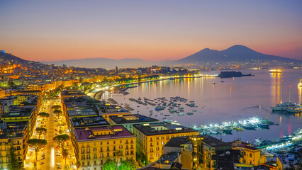 Italy Napoli landscape night travel seaside