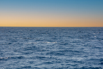Blue sea with horizon