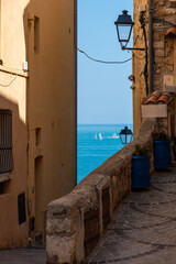 Summer vacation on the Mediterranean coast of the south of France in Antibes