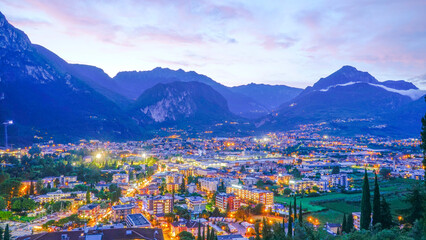 Italy Riva del Garda landscape night travel seaside