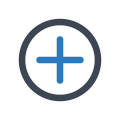 Add icon - vector illustration . Add, New, Plus, Circle, Create, Button, Round, line, outline, icons .