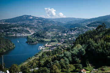 Fototapeta na wymiar View of the landscape of the Douro Valley, Porto, Portugal.
