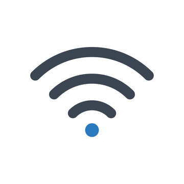 Wifi icon - vector illustration . Wifi, Wireless, Signal, Internet, Network, Connection, Communication, Connect, line, outline, icons .