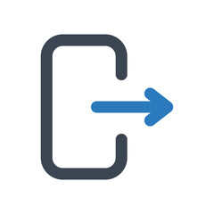 Logout icon - vector illustration . Logout, Exit, Out, Door, Leave, Outside, Sign out, Close, line, outline, icons .