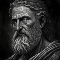 flavius belisarius - Belisarius was a military commander of the Byzantine Empire under the emperor Justinian I. Created with Generative AI technology.