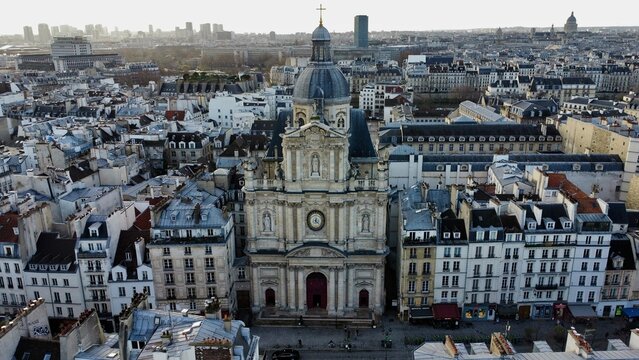 Drone Photo Paroisse Saint Paul Saint Louis Paris France Europe