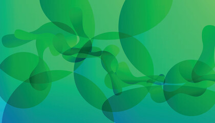 green abstract background floral vector illustration