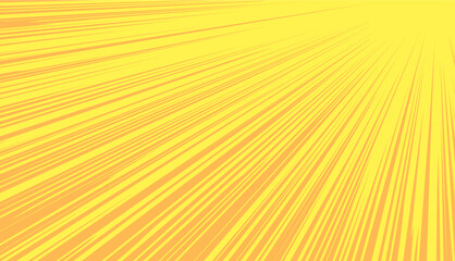 Abstract yellow background in pop art comic style. Rays of light. The sun is shining. Vector illustration banner