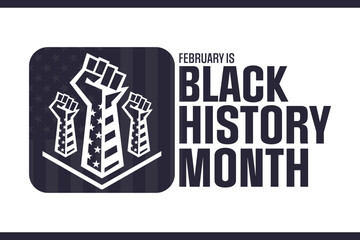 February is Black History Month. Vector illustration. Holiday poster.
