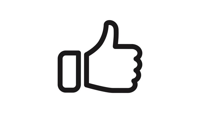 like motion, Thumb up icon