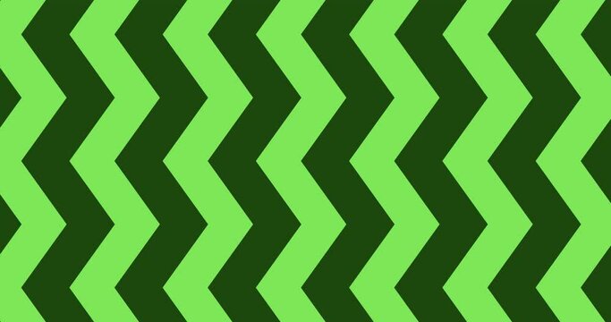green zig zag pattern background animation