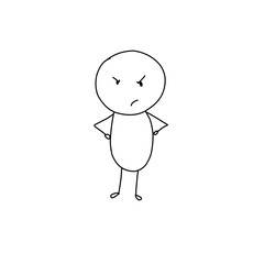 Stick figure sketch cartoon