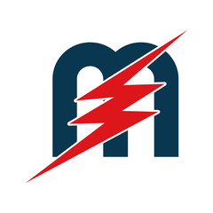 electrical M logo symbol
