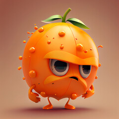 Orange cartoon character ai art
