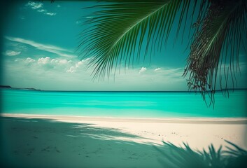 Fototapeta na wymiar Caribbean beach - Generated by Generative AI