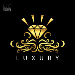 luxury diamond logo design