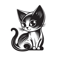 Cute little cat logo