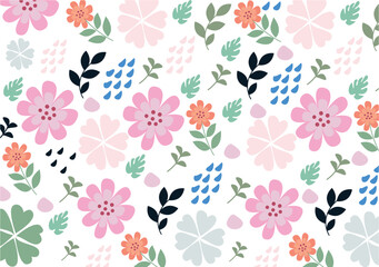 Seamless floral pattern. Vector design for paper, covers, fabrics, interior decoration and other users