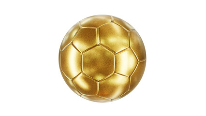 golden soccer ball 3D rendering