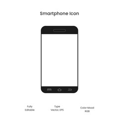 Vector Smartphone Icon Design, Cellphone icon, touchscreen phone