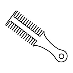 hair brush vector icon isolated.