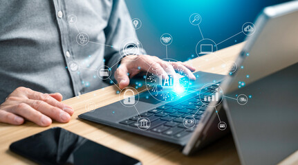 Digital transformation strategy, internet of things. Bigdata technology and business process. Artificial intelligence innovation and customer service management, cloud computing, smart industry.