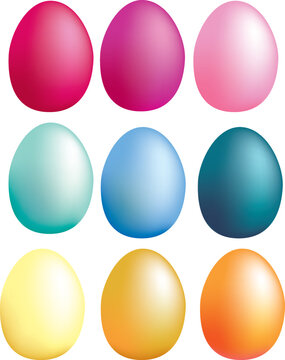 sinple minimalist coloured eggs