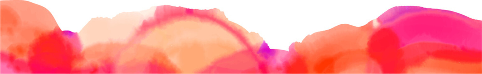 Orange Watercolor Border