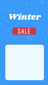 Winter Sale Discount Promotional video Colorful special promotion templete vertical video winter season 