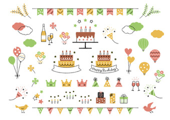 誕生日・記念日のイラスト素材