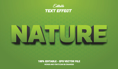 green nature 3d logo template editable text effect style