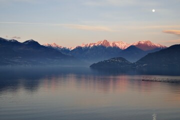 Sunset on Lake Como, Italy