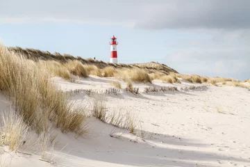 Tuinposter lighthouse on the beach © Markus Zeller