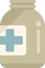 Medical trash icon flat vector. Waste organic. Dry plastic isolated