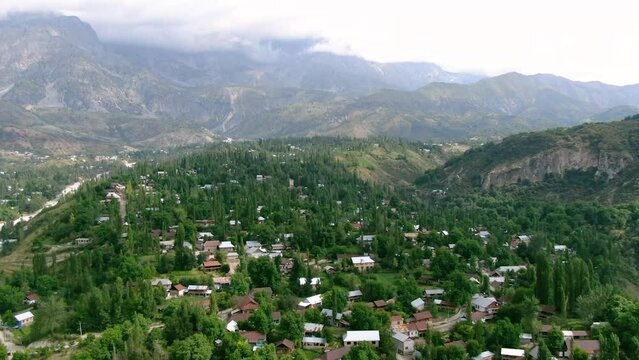 Aerial View Of Arslanbob Village