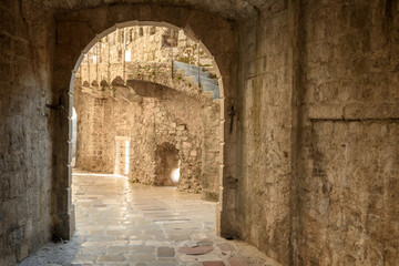 Gurdic Gate and bastion, entrance to the Old Town of Kotor, Montenegro