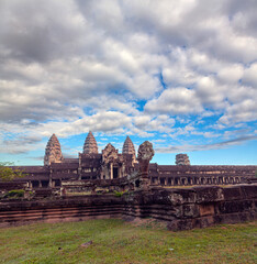 Part of Angkor Wat (Capital Temple), a temple complex in Cambodia and the largest religious monument in the world