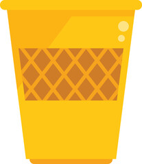 Trash basket icon flat vector. Waste garbage. Metal container isolated