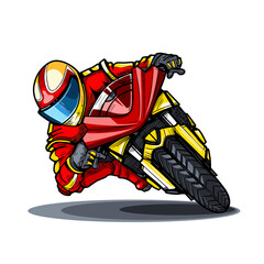 Illustration of a racer on a motorcycle on speed.