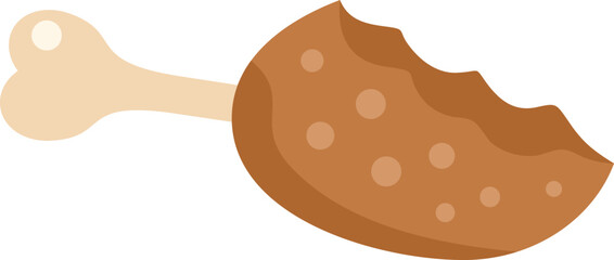 Meat waste icon flat vector. Ecology organic. Dry ecology isolated