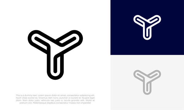 Y letter logo initial modern design vector