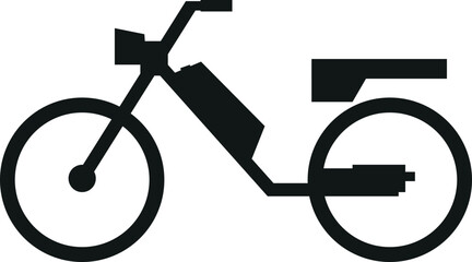 Moped motorcycle or Electric scooter sign. Vehicle Signs and Symbols.
