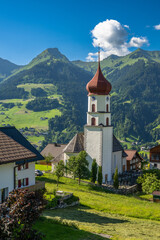 Fototapeta na wymiar The Village of Raggal in the Grosswalsertal Valley, State of Vorarlber, Austria
