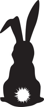 silhouette of a bunny rabbit