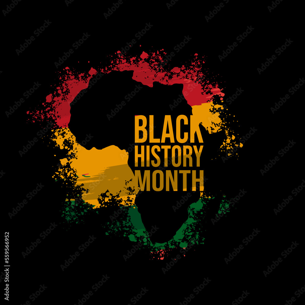 Wall mural Black history month celebrate. vector illustration design graphic Black history month