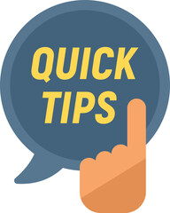 Quick trick icon flat vector. Advice idea. Tip info isolated